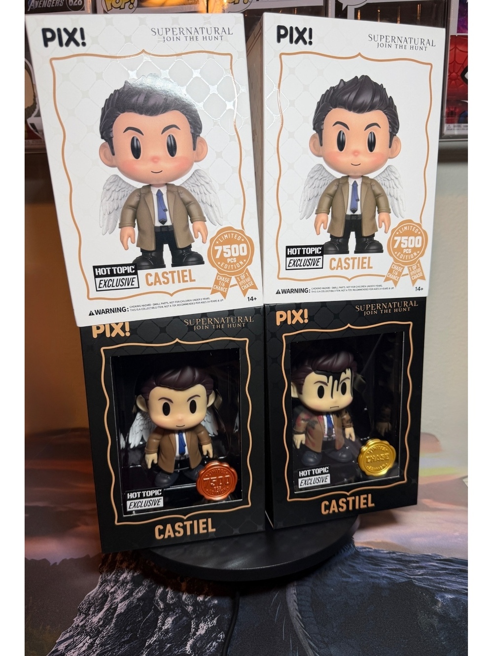 ThrillJoy Pix! Supernatural Castiel Hero & Chase Hot Topic Exclusive